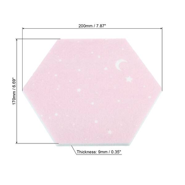8Pcs Hexagon Felt Bulletin Tile Self Adhesive Mini Wall DIY Pin Board