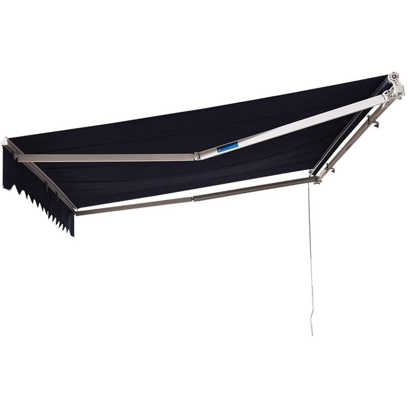 MCombo10x8Feet Manual Retractable Patio Door Window Awning Sunshade Shelter Outdoor Canopy