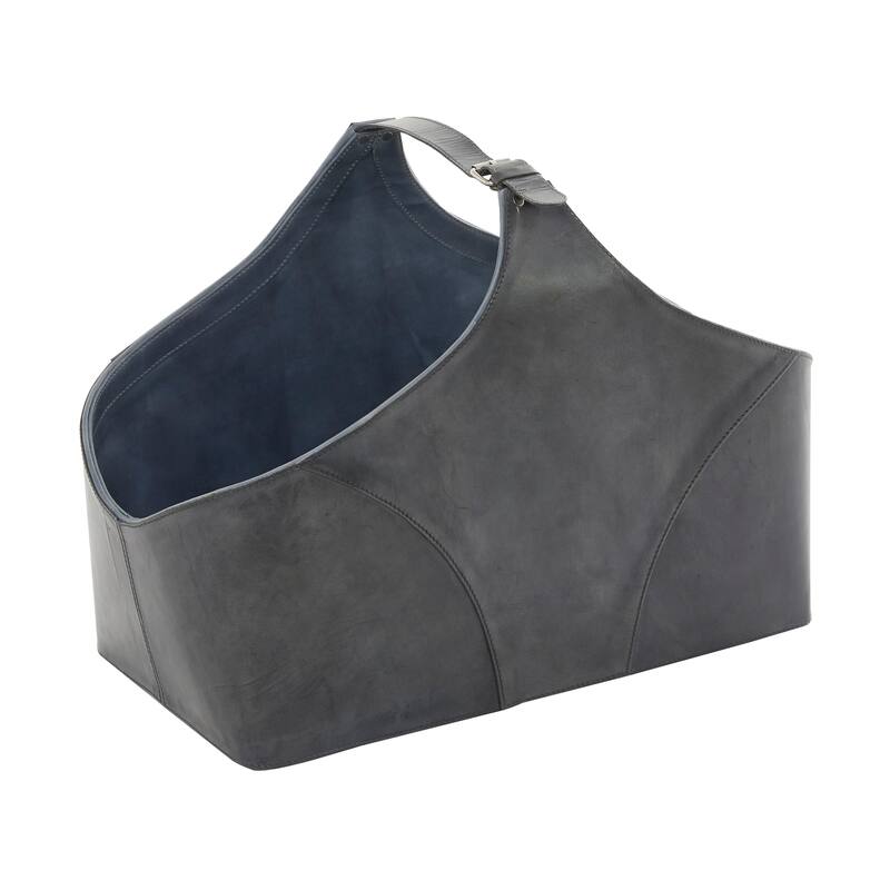 Leather Modern Magazine Holder - 16 x 23 x 12