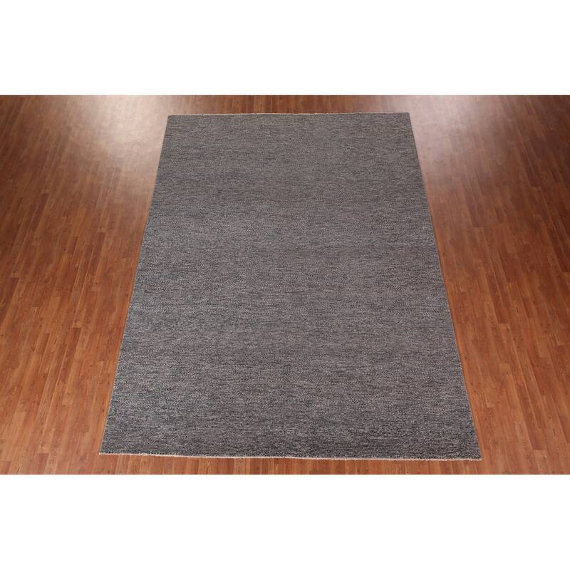 Gabbeh Modern Area Rug Hand-Knotted Wool Carpet - 9'0" X 12'3"