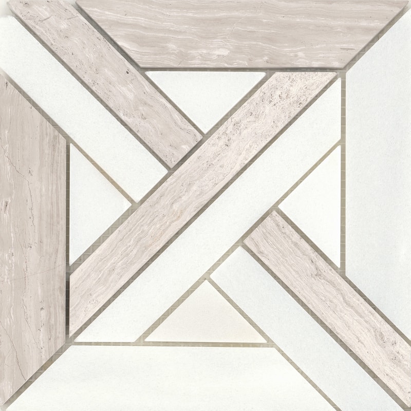 Emser Tile Alluro - 9" x 9" Square Basketweave Mosaic Wall Tile -