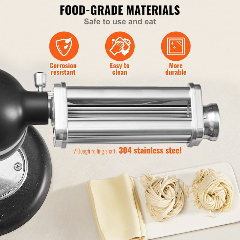 VEVOR Pasta Attachment for KitchenAid Stand Mixer,8 Adjustable