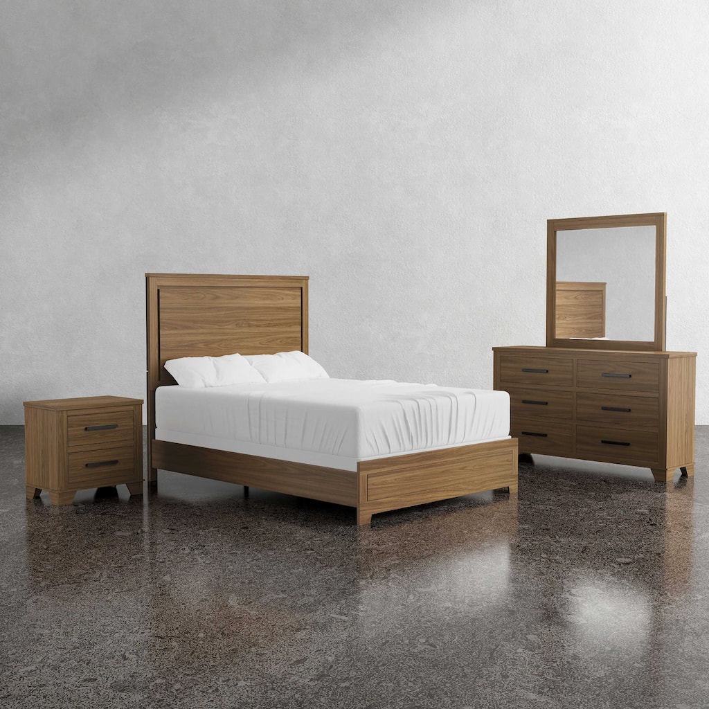Furniture of America Nyess Modern Chestnut Brown 4-Piece Wood Kids Bedroom Set