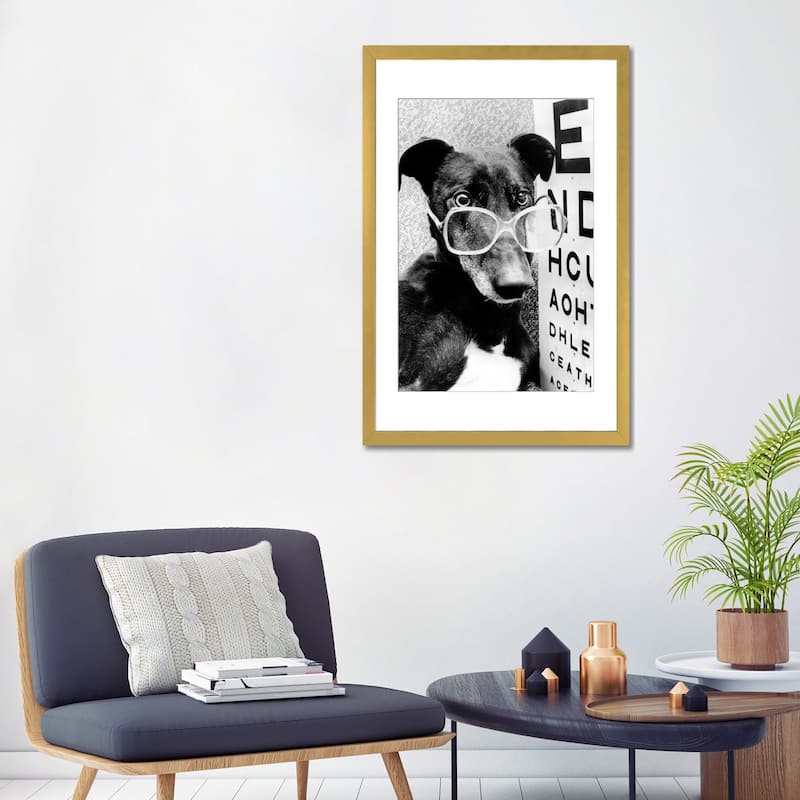 iCanvas "Greyhound Wearing Glasses February 1987" by Rue Des Archives