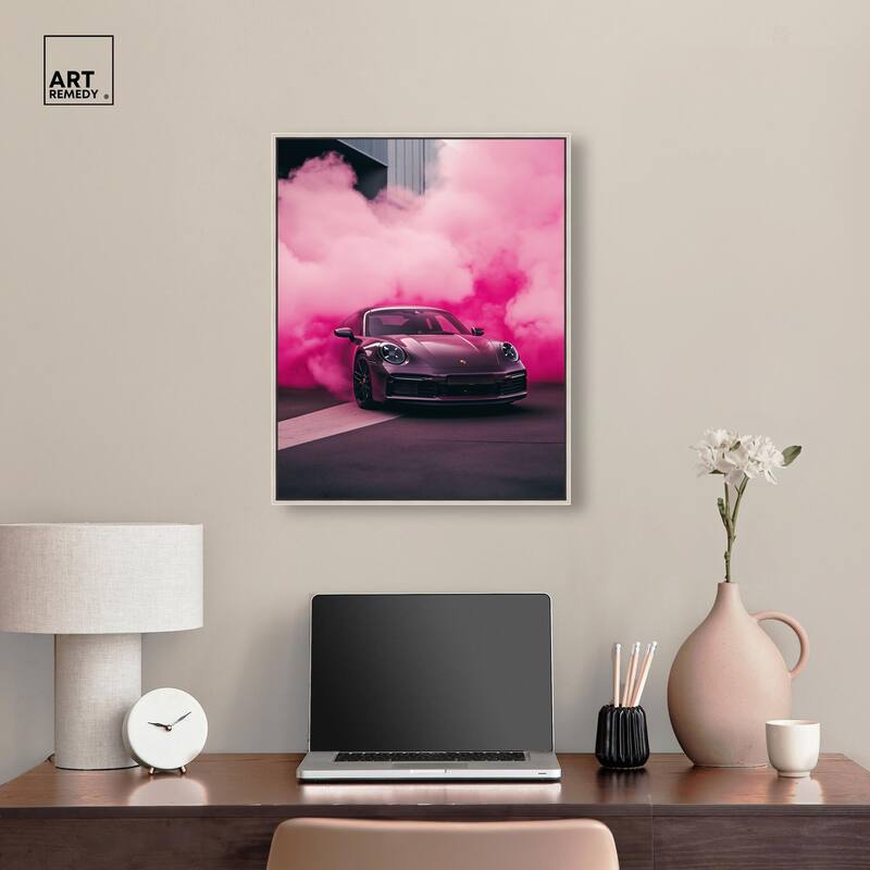 Turbocharged Pink Canvas by Art Remedy