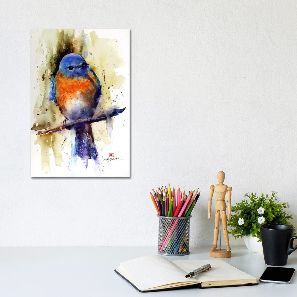 iCanvas "Bird on the Sprig" by Dean Crouser Canvas Print