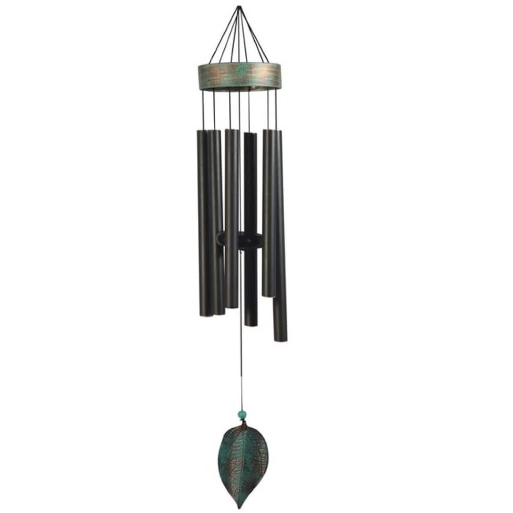 Q-Max 39.5" Long Metal Black Wind Chime