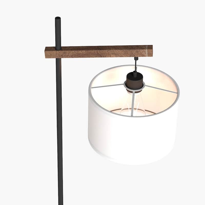 63" Metal Arched Floor Lamp With Pedal Switch, Soft Eye-Protection Light