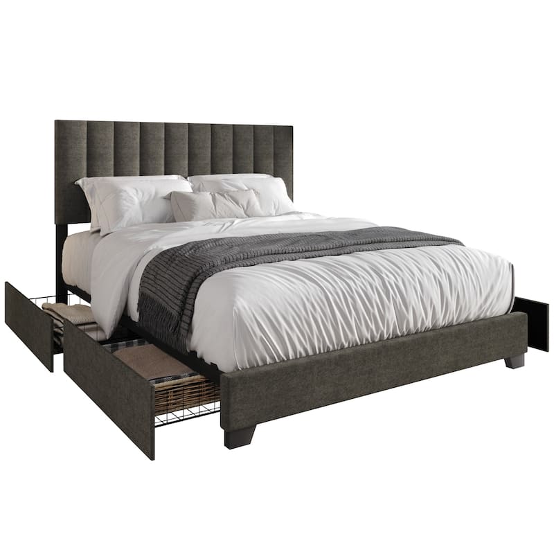 Clayfell Olean Upholstered Storage Platform Bed