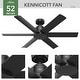 preview thumbnail 5 of 26, Hunter 52" Kennicott Outdoor Ceiling Fan, Wall Control - Contemporary, Industrial, Transitional - Windmill - Damp Rated!