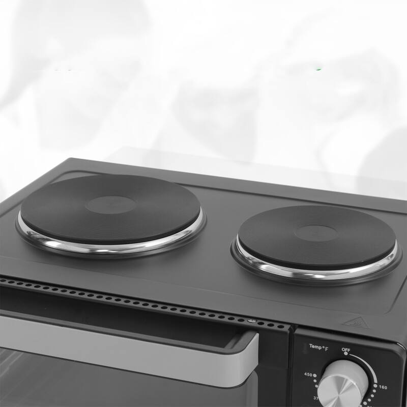 NutriChef Kitchen Countertop Convection Oven Cooker with Warming Plates (2 Pack) - 28