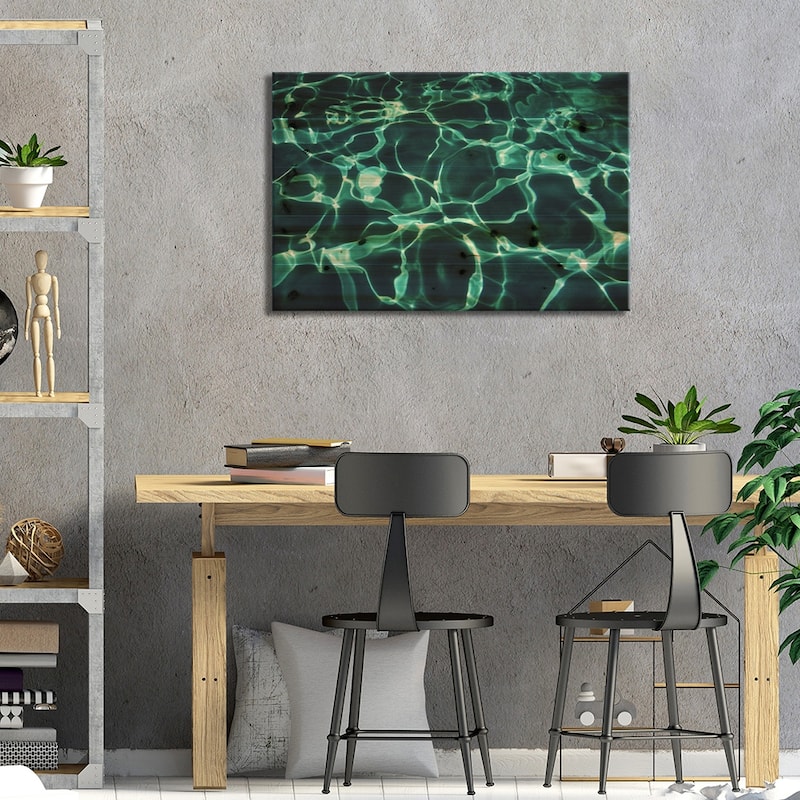 Pool Two Print On Wood by Lupen Grainne - Multi-Color