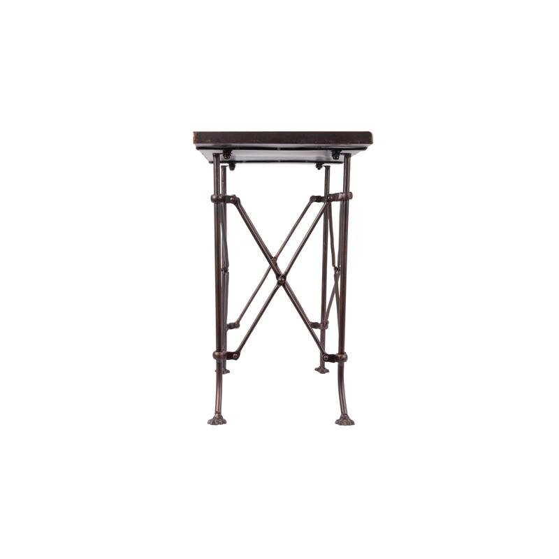 Rectangular Metal Side Table with Unique Claw Sole Feet