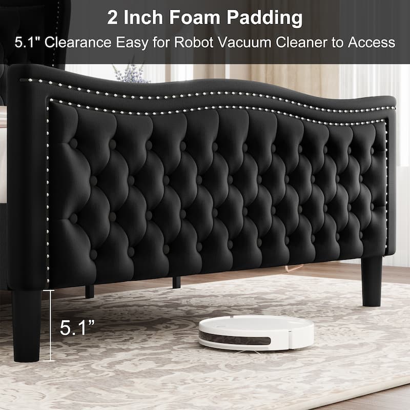 Modern Platform Bed,Full,Queen,King