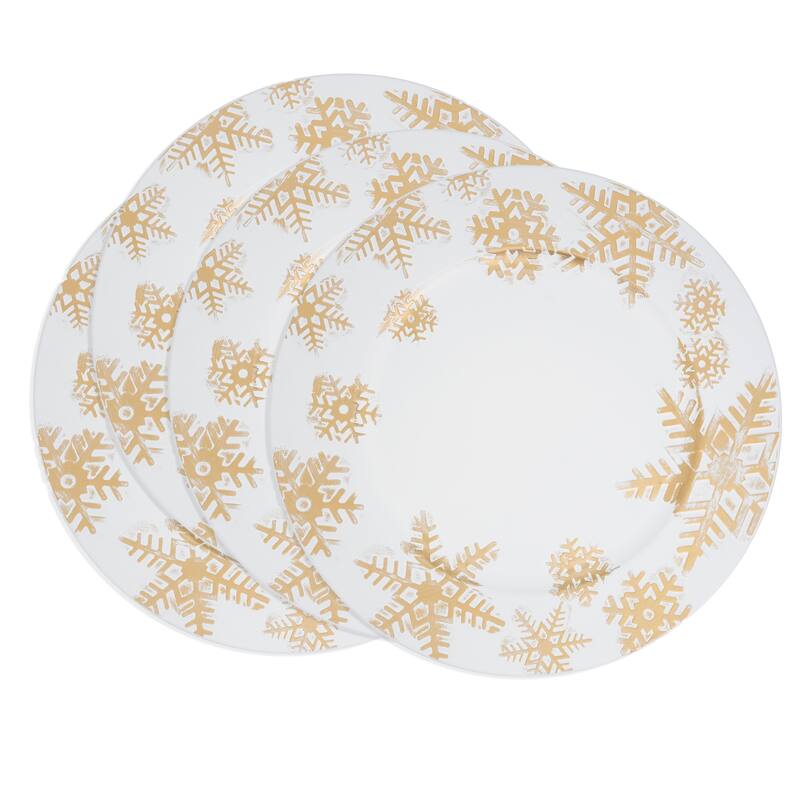Charger Plates With Snowflake Design (Set of 4)