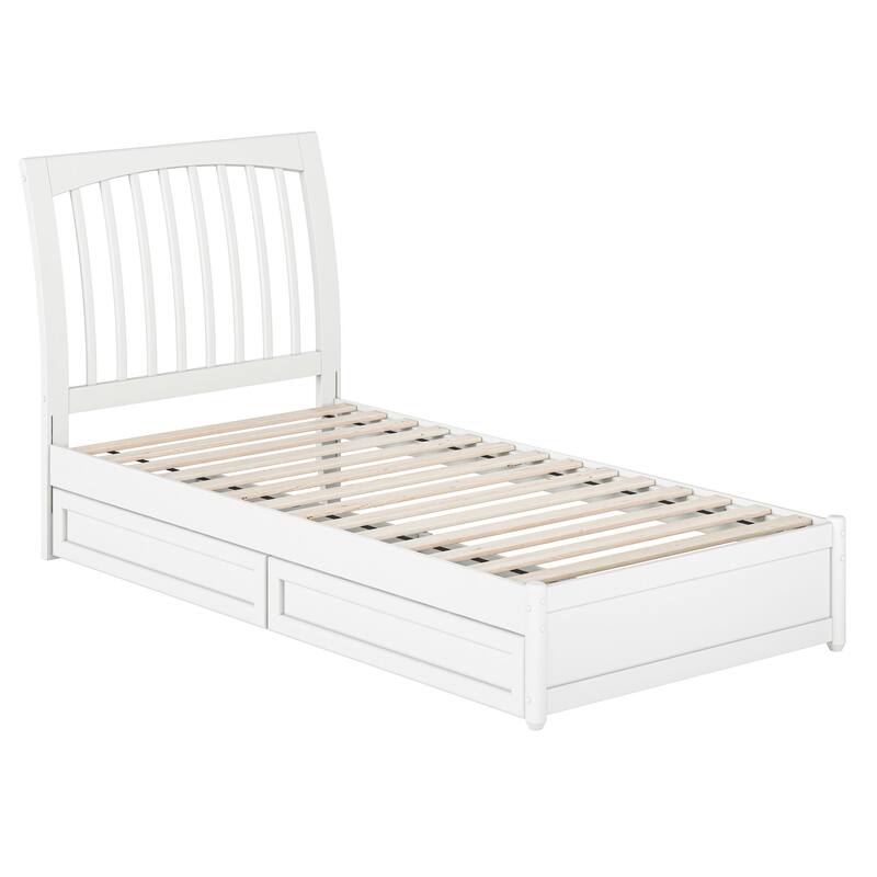 Roslyn Platform Bed with Panel Footboard and Storage Drawers