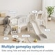 preview thumbnail 12 of 14, Toddler Kids Slide Playground for Age 1-4 with Basketball Hoop, Swing
