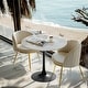 preview thumbnail 28 of 27, Kitchen Dining Table Marble Tabletop Round Modern Sintered Stone Bar Bistro Table