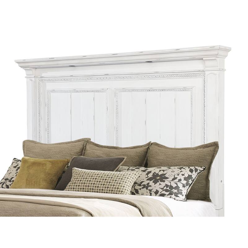 McKinney LED Light Panel Bed Vintage White