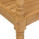 preview thumbnail 3 of 6, vidaXL Batavia Bench with Black Cushion 44.1" Solid Teak Wood - 47.2" x 20.3" x 33.1"