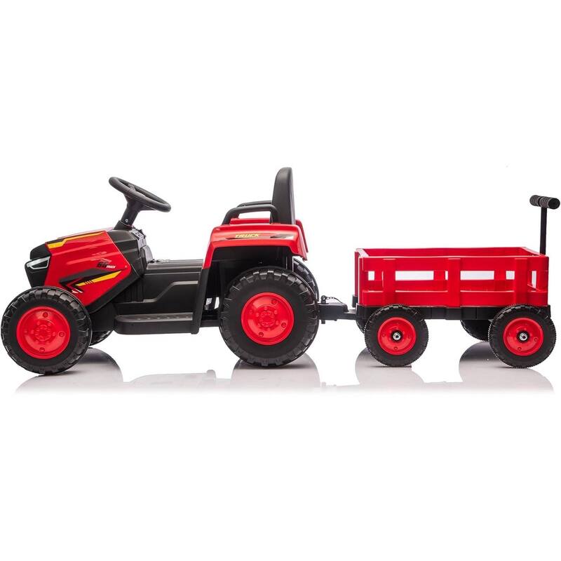 12V Electric Toddlers Ride on Tractor Toy with Detachable Garden Cart for Kids Best Gifts