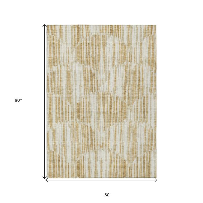 HomeRoots Abstract Transitional Rectangle Outdoor Rug