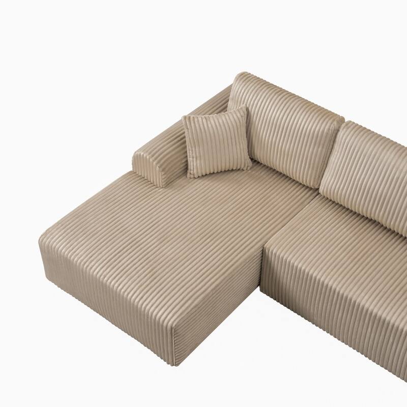 109" Cloud Sectional Sofa with Chaise, No Assembly Required