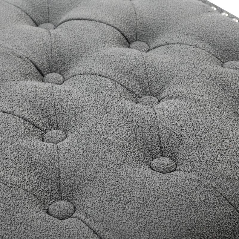 Adeco 64-Inch Upholstered Headboard with Adjustable Legs