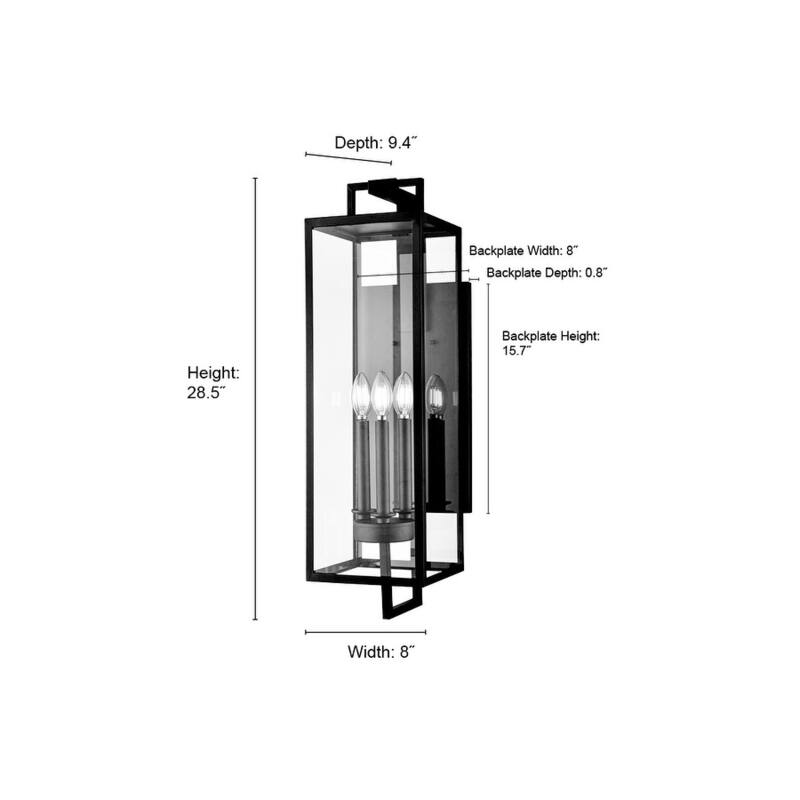 Millennium Lighting Lamont 1 Light Outdoor Wall Sconce in Textured Black
