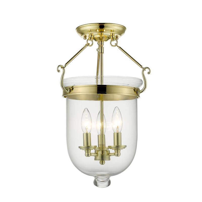 Livex Lighting Jefferson 3 Light Semi-Flush Ceiling Fixture