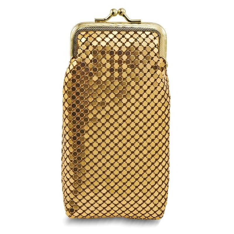 Curata Gold-Tone Sequin Eyeglass / Cigarette / Multi-Purpose Case