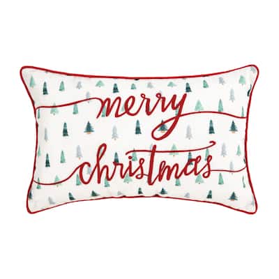 22" x 14" Tree Holiday Throw Pillow