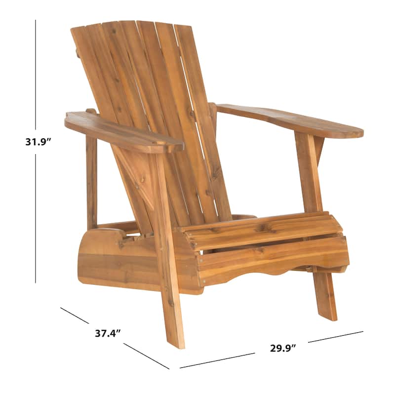 SAFAVIEH Outdoor Living Vista Brown Acacia Wood Adirondack Chair