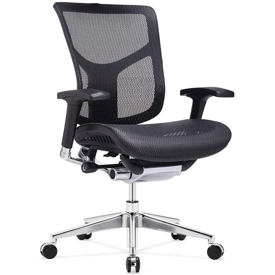 GM Seating Dreem XL Mesh Executive Hi Swivel Chair Chrome Base, Black, Seat Slider