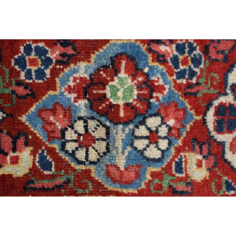Hand Knotted Oriental 100% Wool Carpet Traditional Floral Green Mahal Area Rug - 11' 9'' X 8' 11''