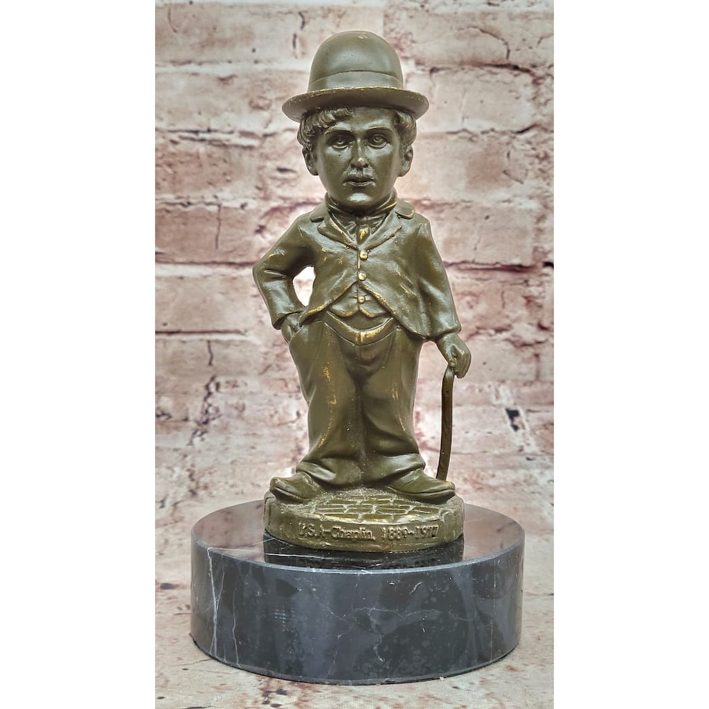 Charlie Chaplin Bronze Statue – Vintage Comedy Tribute Sculpture