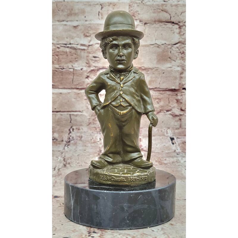 Charlie Chaplin Bronze Statue – Vintage Comedy Tribute Sculpture