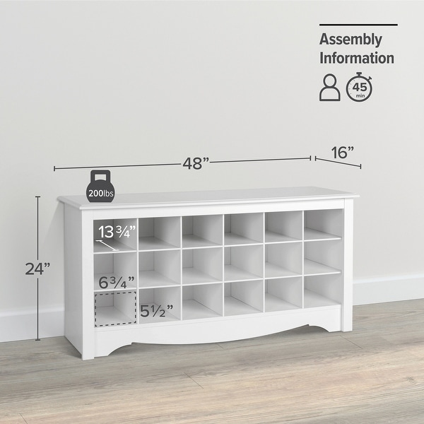 Arrowstone Shoe Storage Cubbie Bench - Thumbnail 2