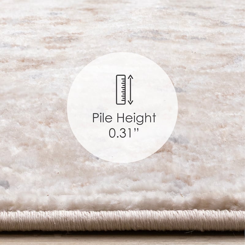 Beige White Grey Elegant Classic Rug