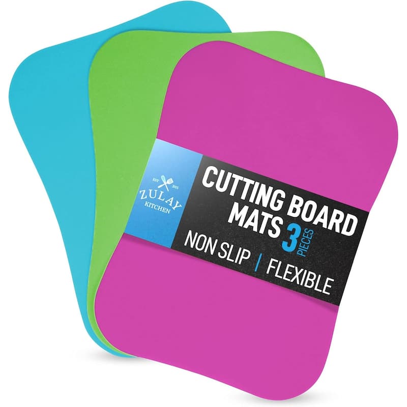 Zulay Kitchen Extra Thick Flexible Cutting Board Mats for Kitchen