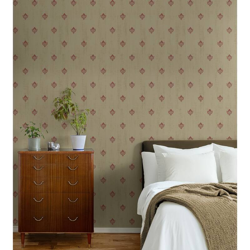 Seabrook Designs Tolkien Fleur De Lis Unpasted Wallpaper