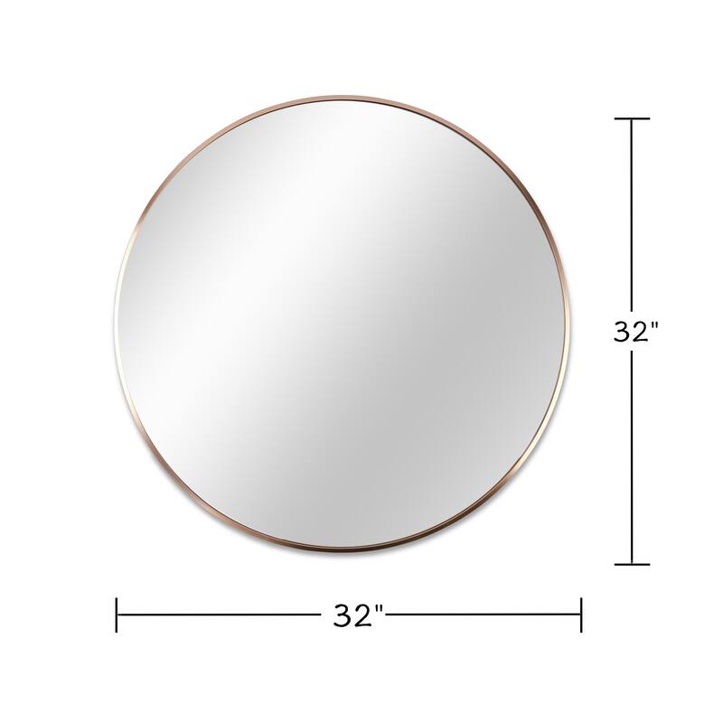 Round Wall Mirror Circle Bathroom Mirror Metal Frame for Bathroom Entryway Bedroom Living Room Wall Mounted Modern Rustic Decor