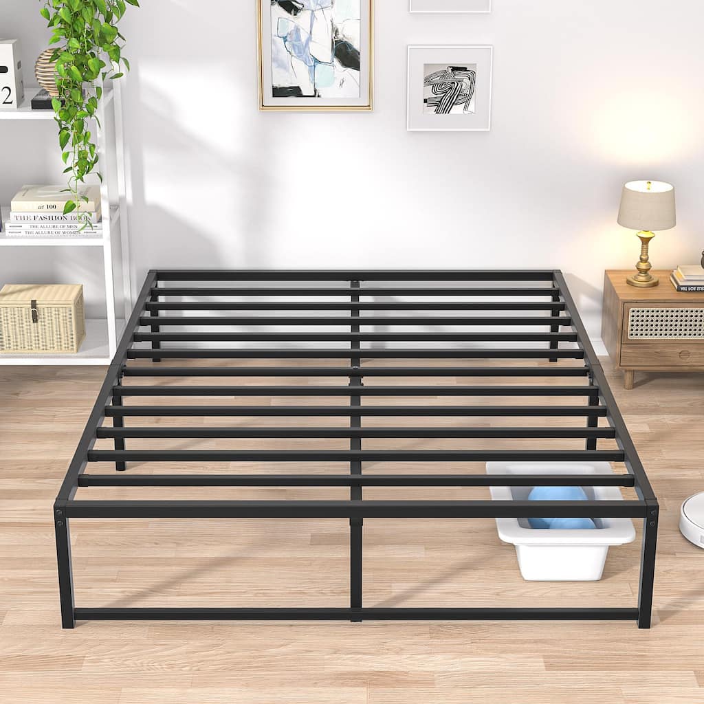 14 Inch Bed Frames,3500 lbs Heavy Duty Metal Platform,Steel Slats Support/No Box Spring Needed