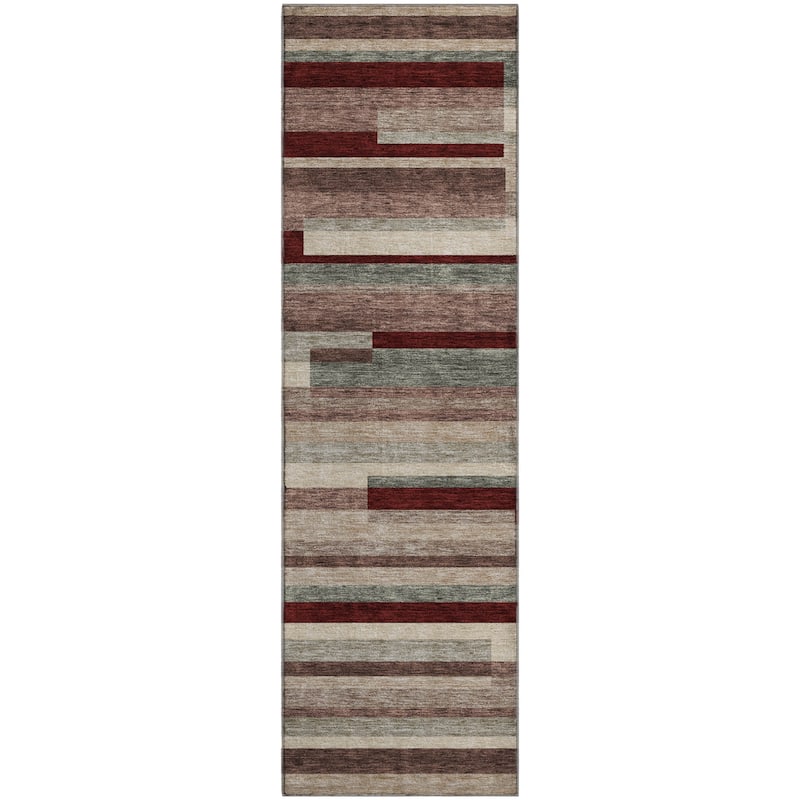 Premium Washable Super Soft Mosaic Stripe Mayfield Rug