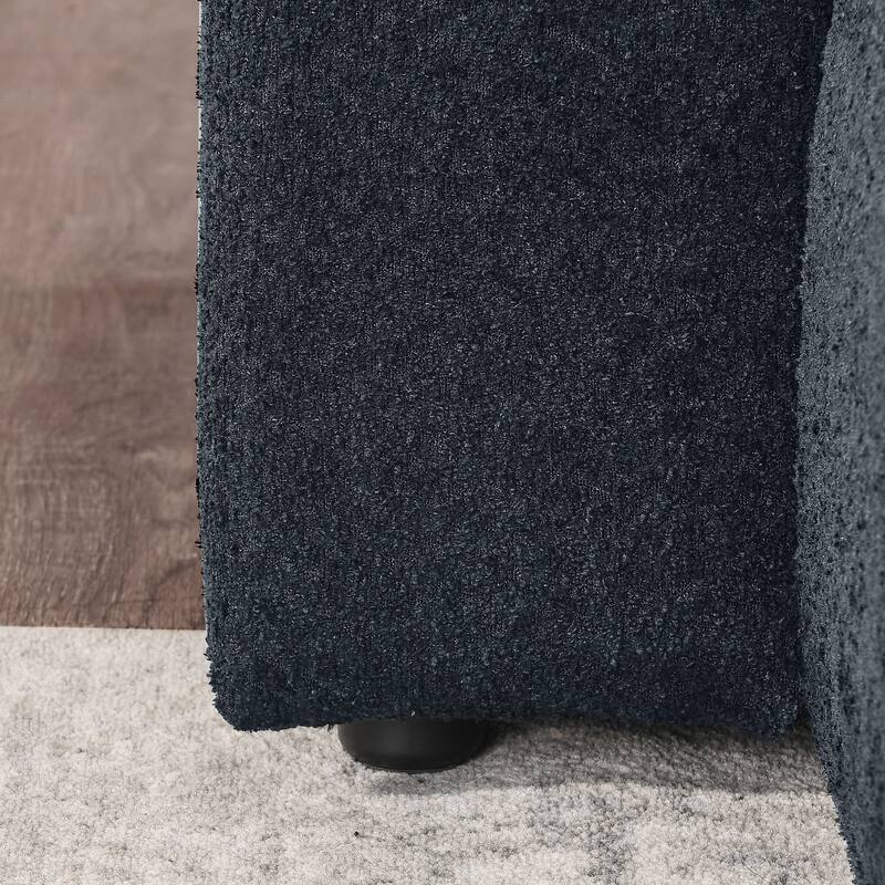 Single Chair for Modular Sofa,Sturdy solid wood frame, loop yarn fabric