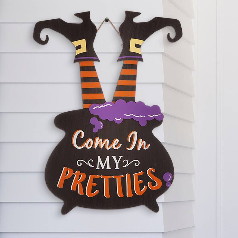 Glitzhome Halloween LED Ghost Cat Pumpkin Nutcracker Yard Stakes Standing Sign Hanging Decor