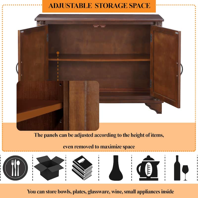 40" Console Table Sofa Couch Table with Storage Shelf, Retro Entryway Table with Adjustable Storage Shelf