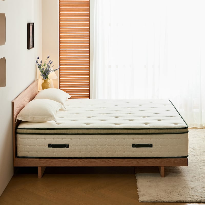 14" Hybrid Mattress Medium-Firm Gel Memory Foam Pocket Coils Cooling Pillow Top CertiPUR-US