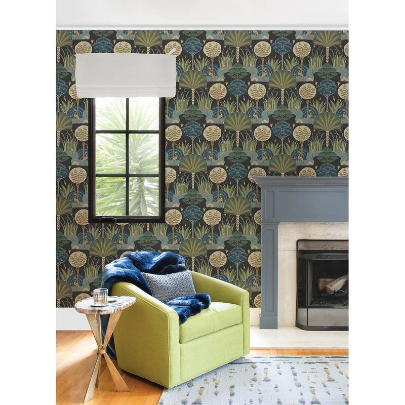 Scott Living Mandeville Multicolor Tropical Paradise Wallpaper