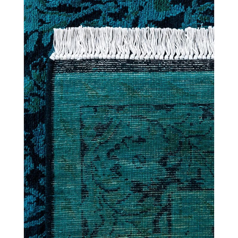 Contemporary Overdyed Wool Hand Knotted Area Rug - 3' 2" x 5' 0"